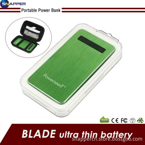 Dual usb aluminum power bank with lcd display